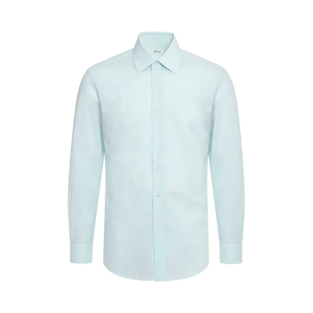 Рубашка Slim Fit из хлопка и льна