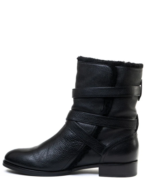Ботинки кожаные на меху GIANVITO ROSSI
