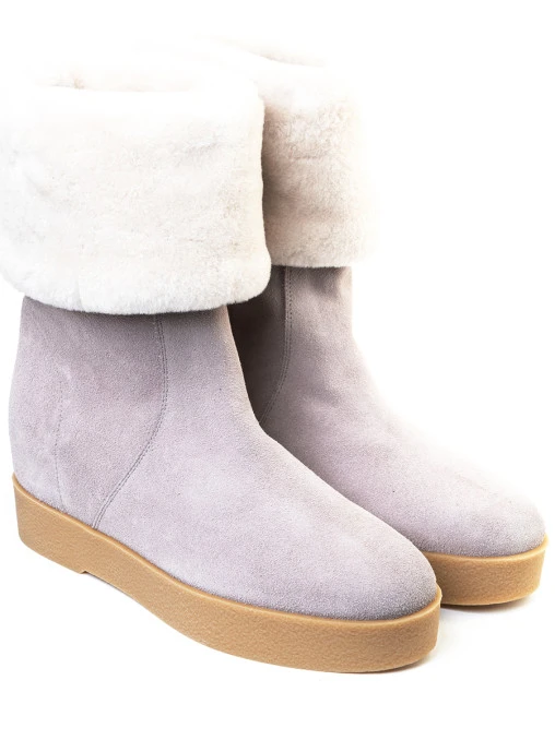 Сапоги замшевые на меху S.FERRAGAMO