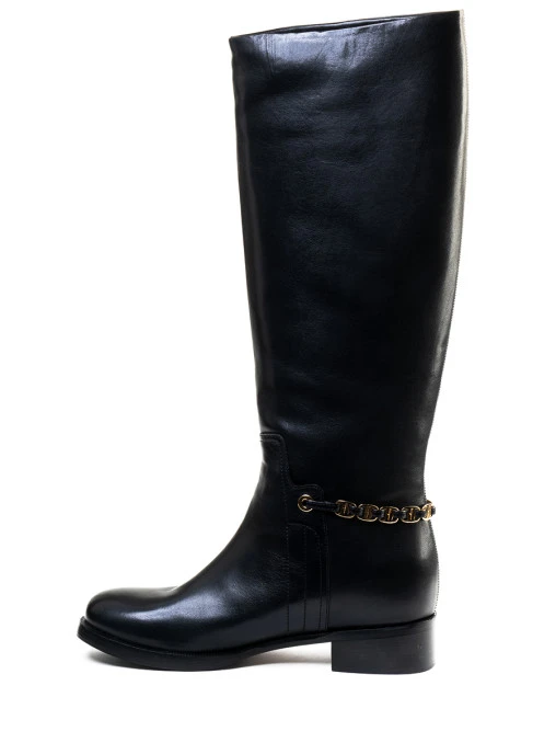 Сапоги кожаные S.FERRAGAMO