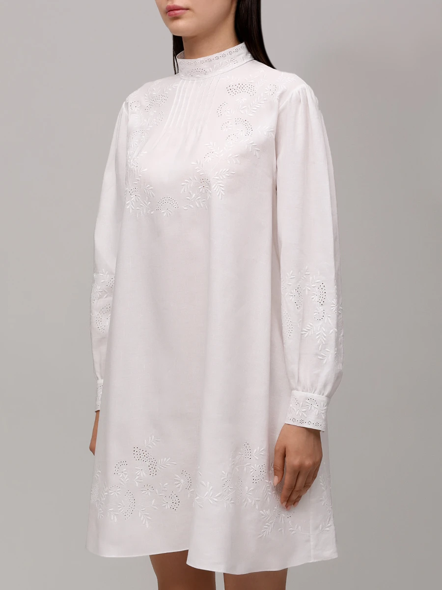 Платье из хлопка и льна