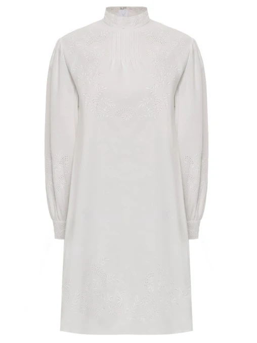 Платье из хлопка и льна CELINE