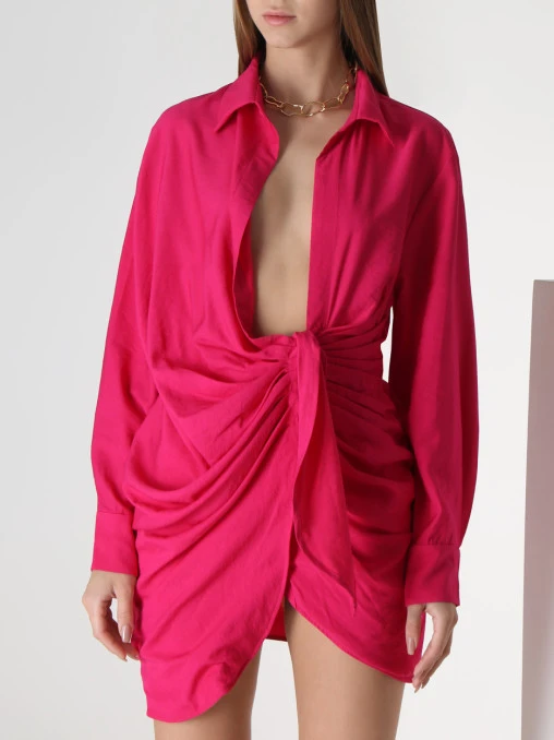 Платье-рубашка из вискозы JACQUEMUS