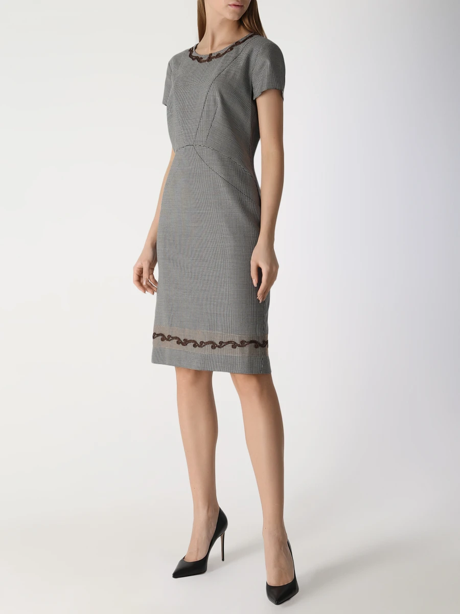 Платье из шерсти и шелка