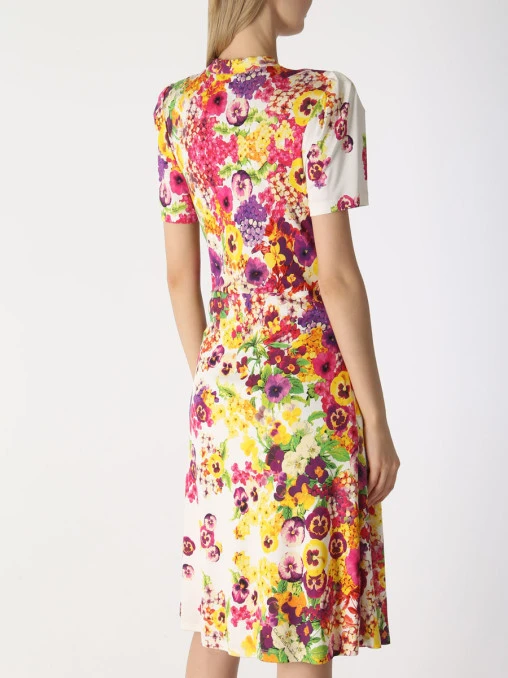 Платье шелковое с драпировкой JUST CAVALLI