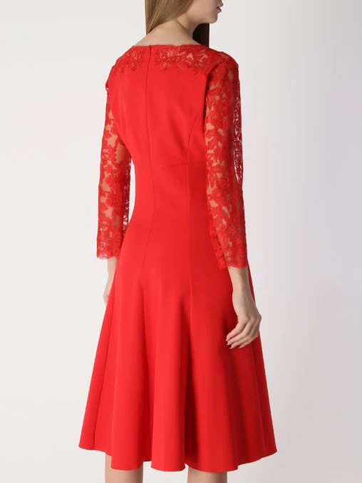 Платье с кружевом ERMANNO SCERVINO