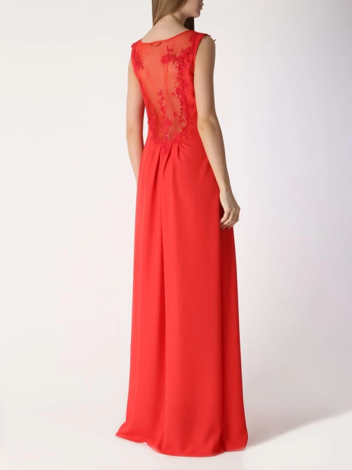 Платье с кружевом ERMANNO SCERVINO