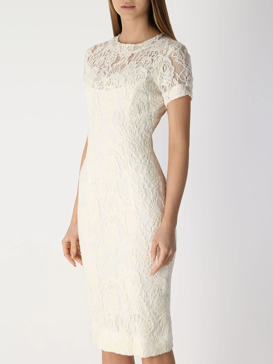 Платье-футляр кружевное