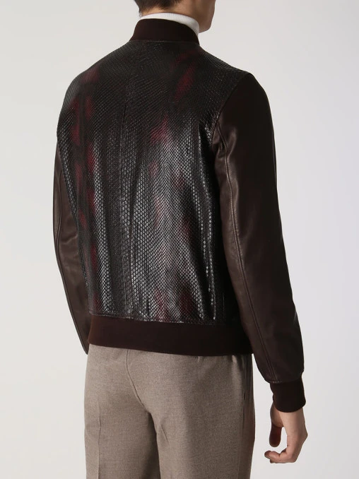 Бомбер кожаный ALEXANDER MCQUEEN