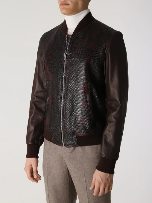 Бомбер кожаный ALEXANDER MCQUEEN