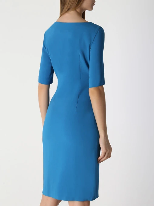 Платье из вискозы с драпировкой ALBERTA FERRETTI