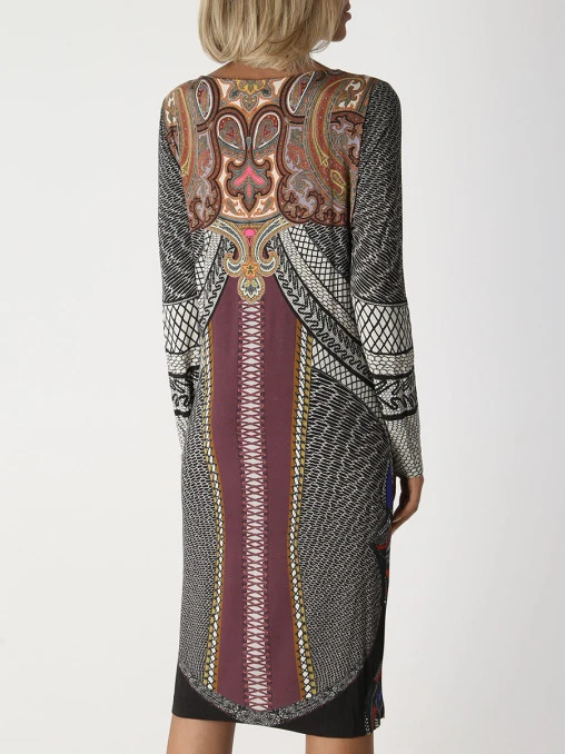 Платье из вискозы с принтом ETRO