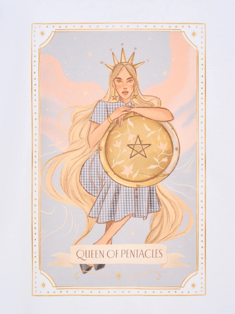 Футболка QUEEN OF PENTACLES хлопковая