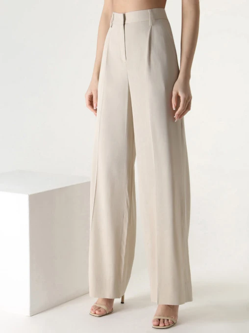 Брюки из крепа LORENA ANTONIAZZI