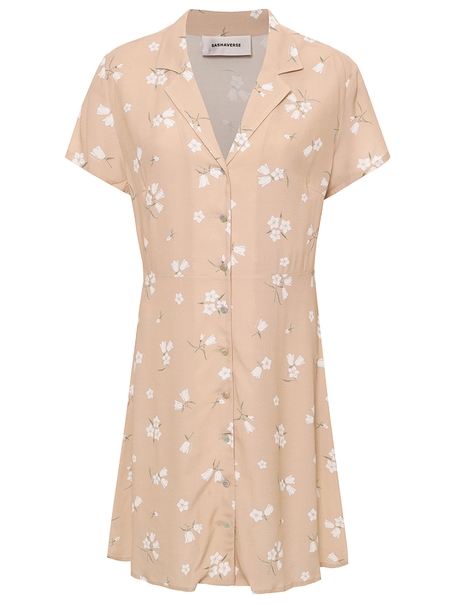 Платье-рубашка из вискозы