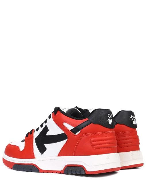 Кеды кожаные Out of Office OFF-WHITE