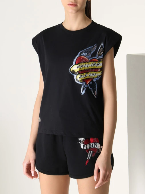Топ хлопковый PHILIPP PLEIN
