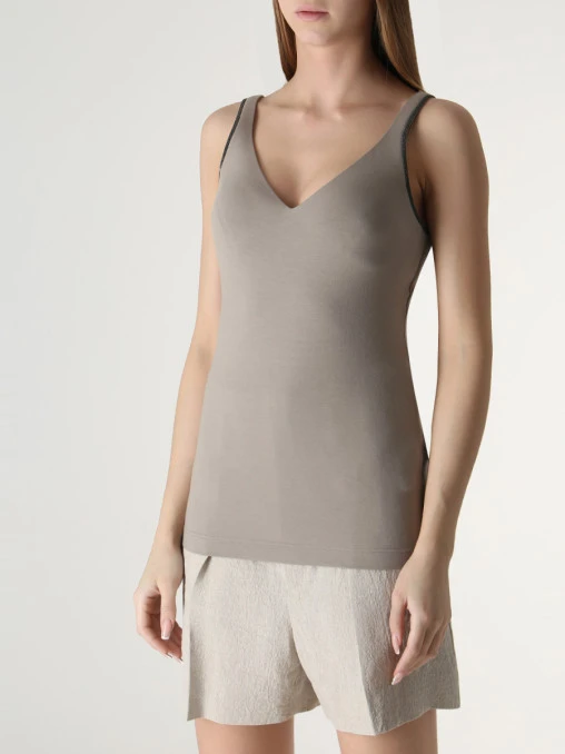 Топ хлопковый BRUNELLO CUCINELLI