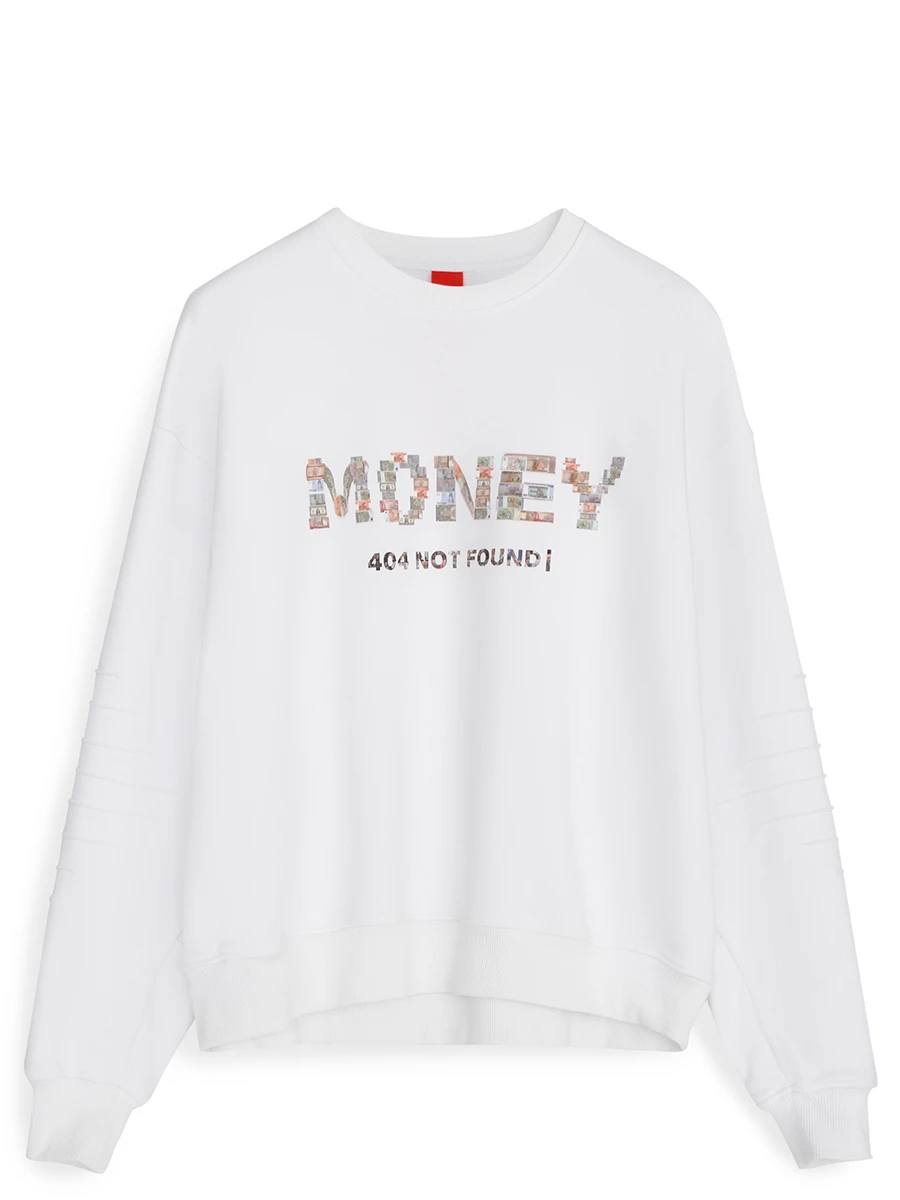 Свитшот хлопковый с принтом Money