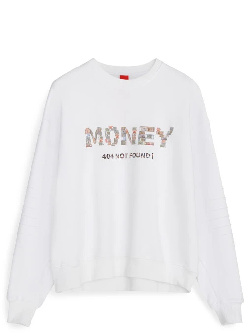 Свитшот хлопковый с принтом Money 404NOTFOUND