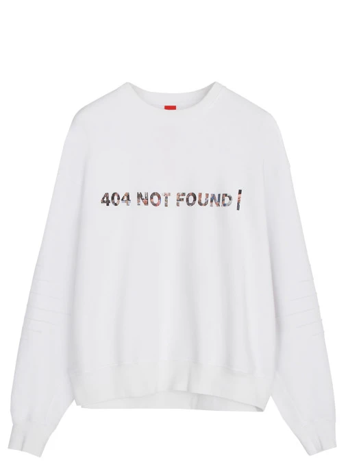 Свитшот хлопковый с принтом 404 Not Found | 404NOTFOUND