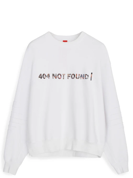 Свитшот хлопковый с принтом 404 Not Found | 404NOTFOUND