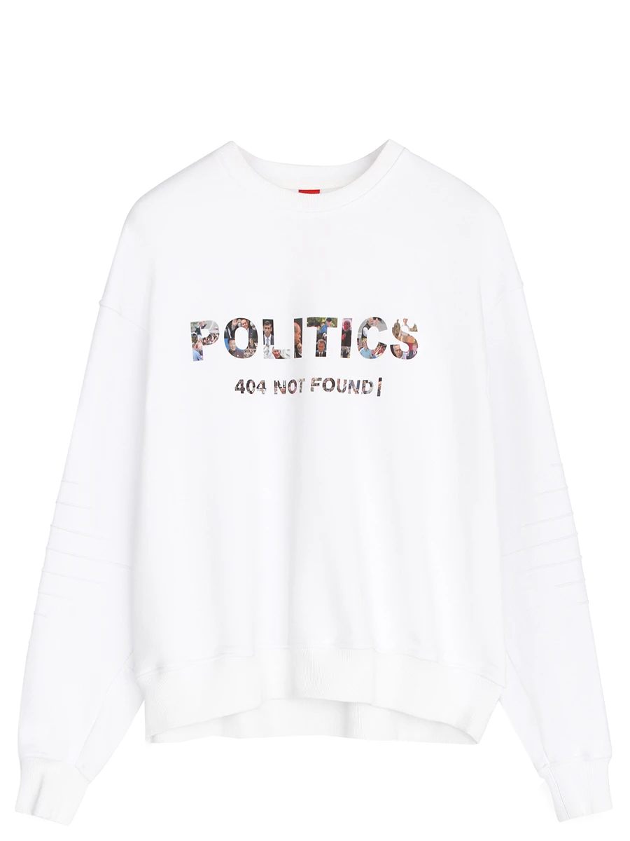 Свитшот хлопковый с принтом Politics