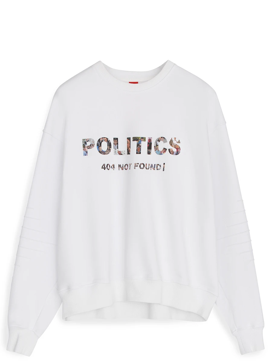 Свитшот хлопковый с принтом Politics