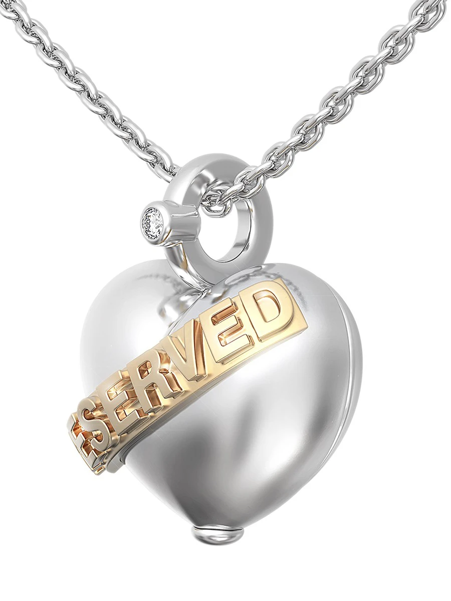 Колье "Сердце" серебряное