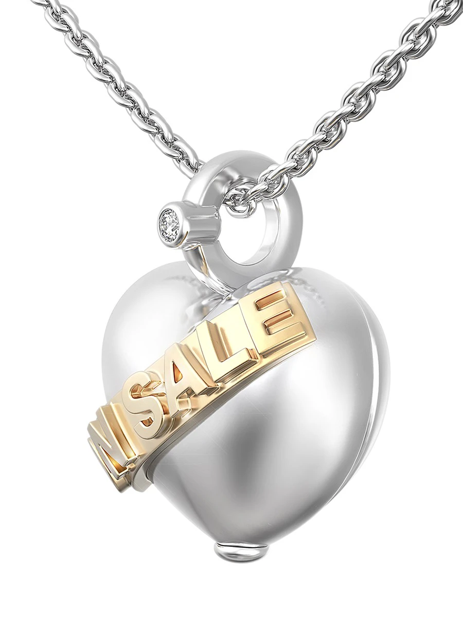 Колье "Сердце" серебряное