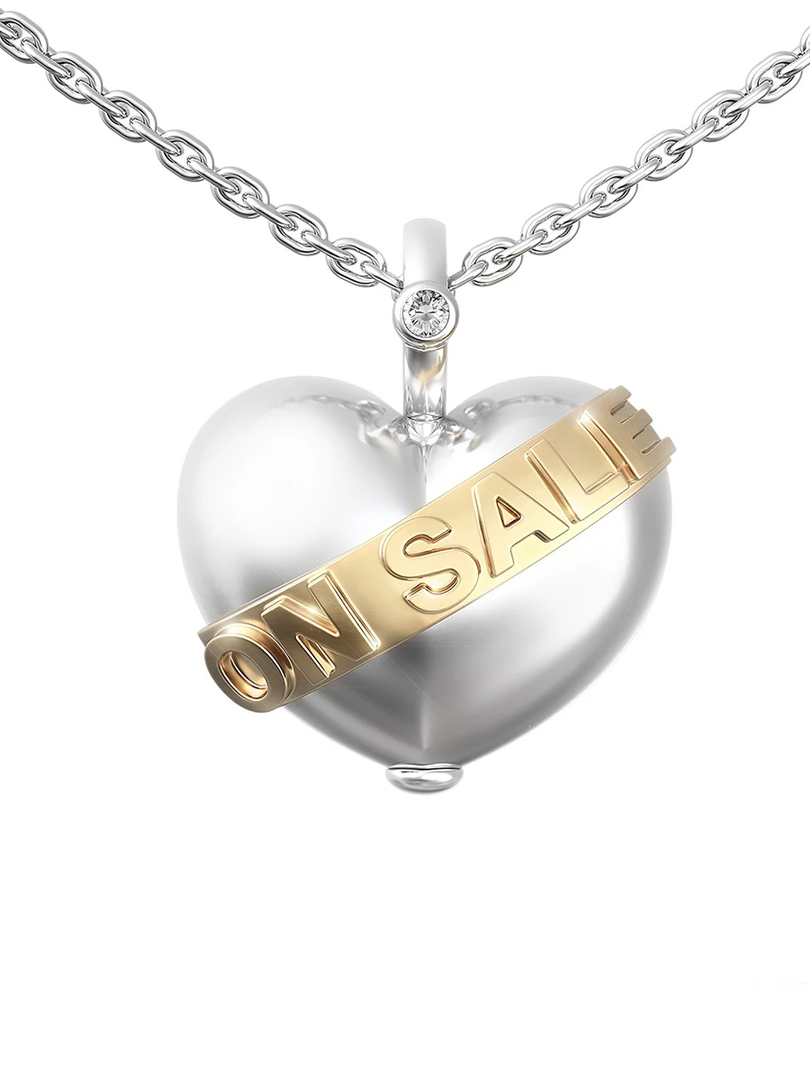 Колье "Сердце" серебряное