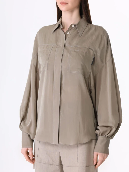 Блуза из вискозы BRUNELLO CUCINELLI