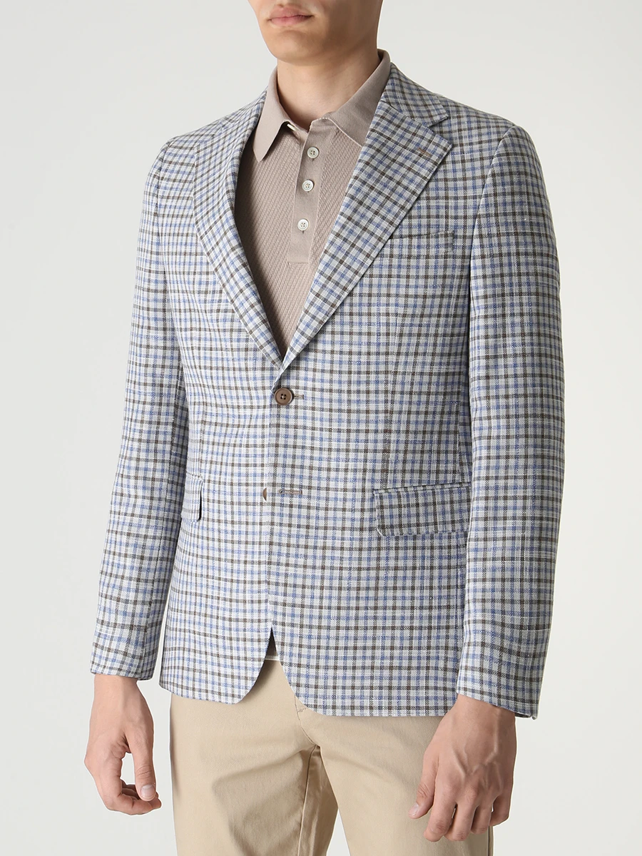 Пиджак шерстяной в клетку