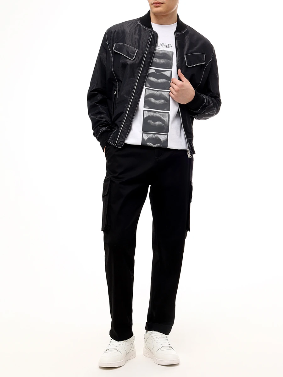 Бомбер однотонный