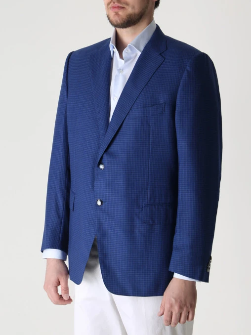 Пиджак шерстяной в клетку CORNELIANI