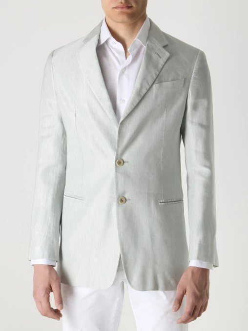 Пиджак изо льна и вискозы ARMANI COLLEZIONI