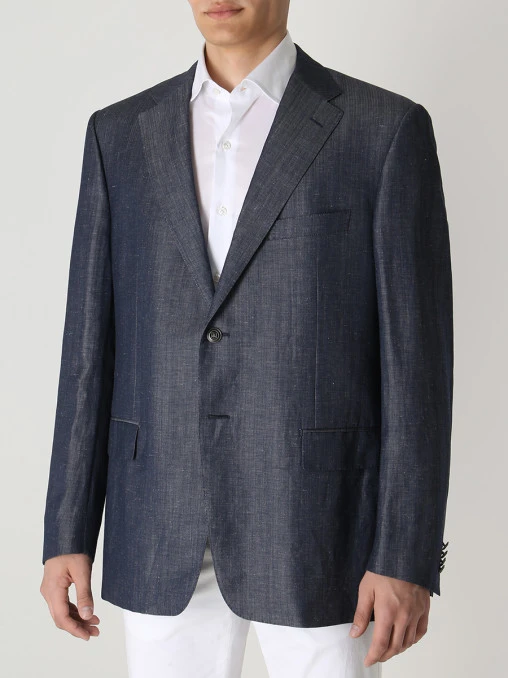 Пиджак из шерсти и льна CORNELIANI
