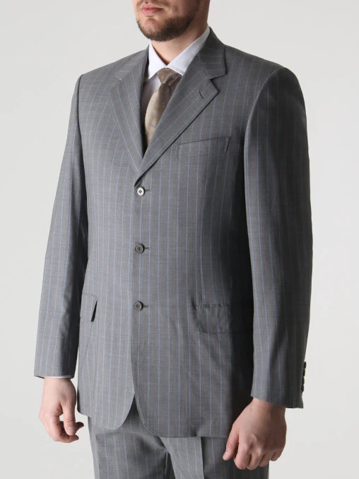 Костюм шерстяной в полоску BRIONI
