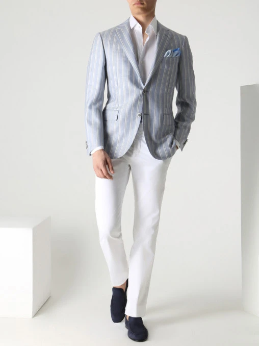Пиджак из шерсти и льна CORNELIANI