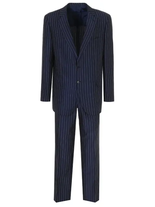 Костюм изо льна и шелка в полоску BRIONI