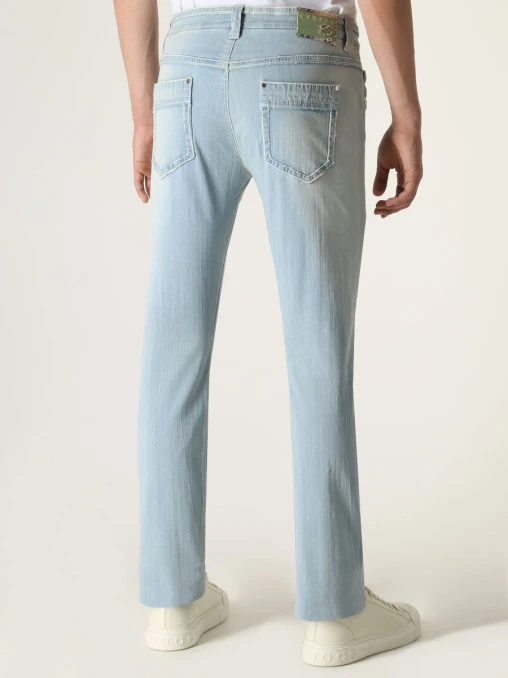Джинсы Slim Fit хлопковые ERMANNO SCERVINO