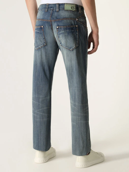 Джинсы хлопковые ERMANNO SCERVINO