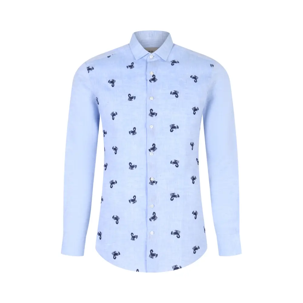 Рубашка Slim Fit льняная