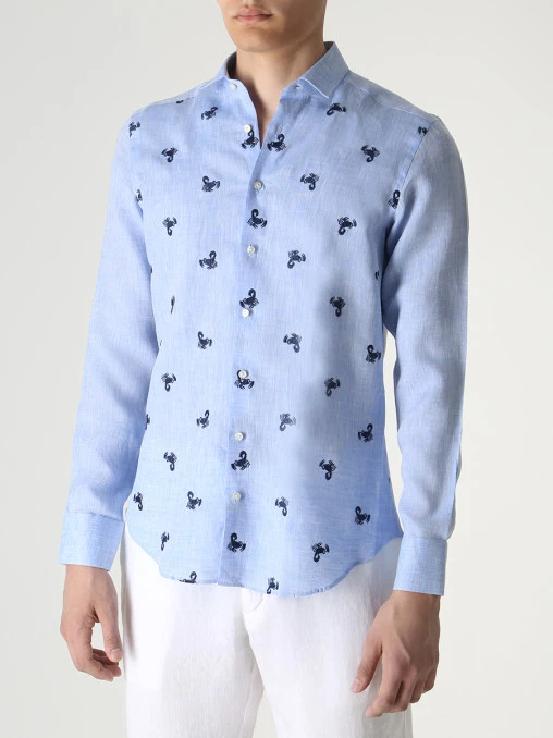 Рубашка Slim Fit льняная ETRO