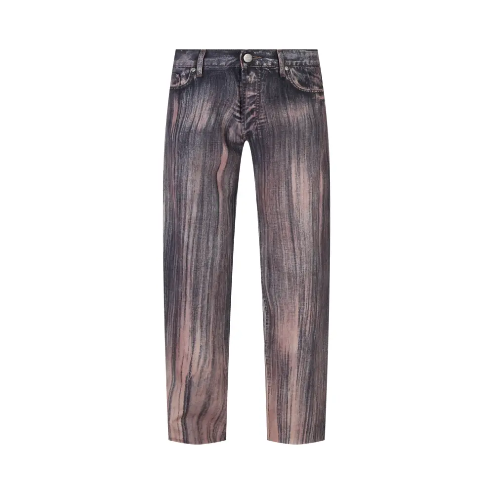 Джинсы Regular Fit из хлопка и льна