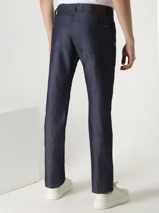 Джинсы из хлопка и льна ETRO