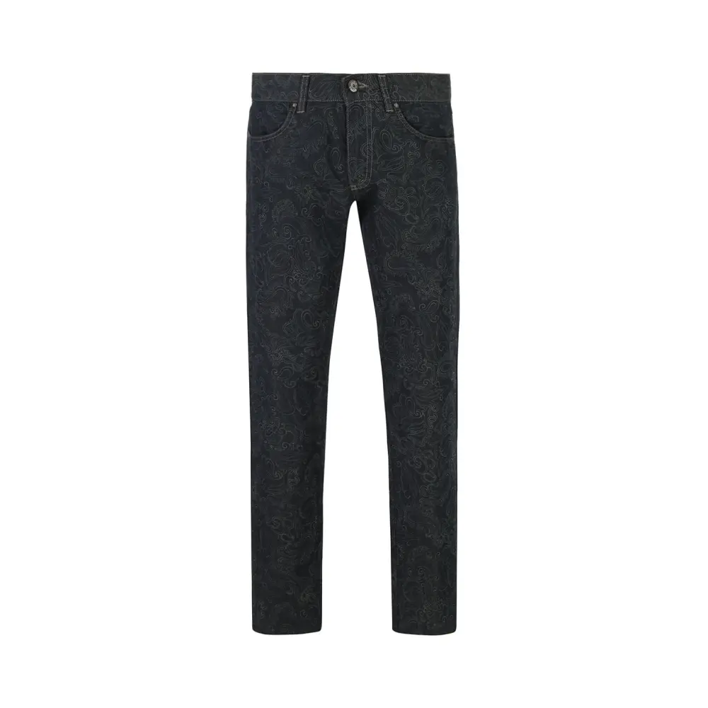 Джинсы Regular Fit из хлопка и льна