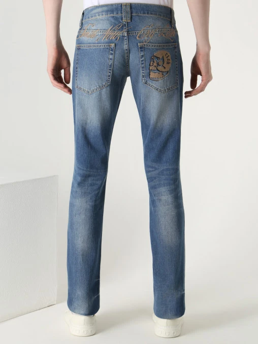 Джинсы Slim Fit хлопковые JOHN RICHMOND