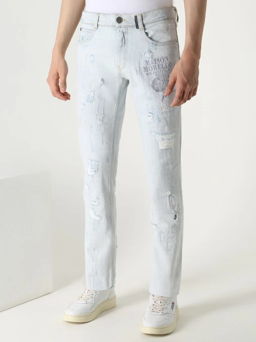 Джинсы Slim Fit хлопковые FRANKIE MORELLO