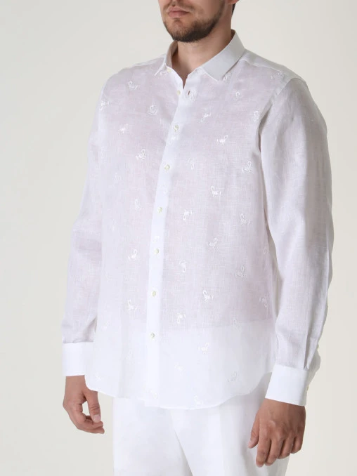 Рубашка Slim Fit льняная ETRO